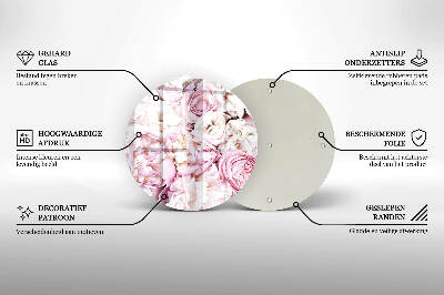 Base para velas de cemitério redondas Buquê de peônias