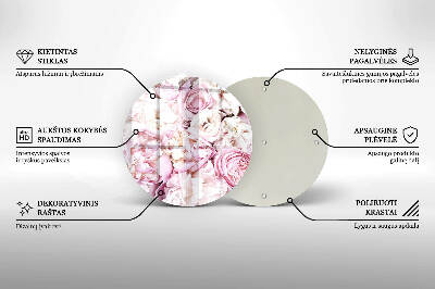 Base para velas de cemitério redondas Buquê de peônias