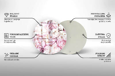 Base para velas de cemitério redondas Buquê de peônias