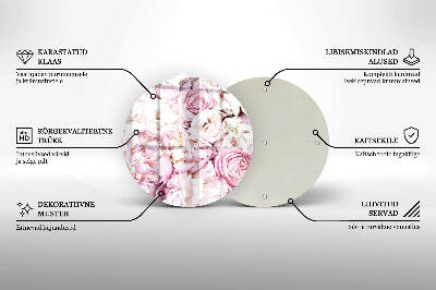 Base para velas de cemitério redondas Buquê de peônias
