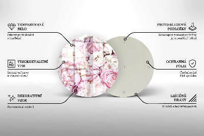 Base para velas de cemitério redondas Buquê de peônias