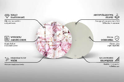 Base para velas de cemitério redondas Buquê de peônias