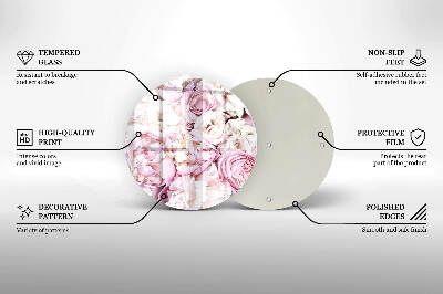 Base para velas de cemitério redondas Buquê de peônias