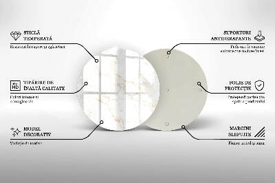 Base para velas de cemitério redondas Pedra de mármore elegante