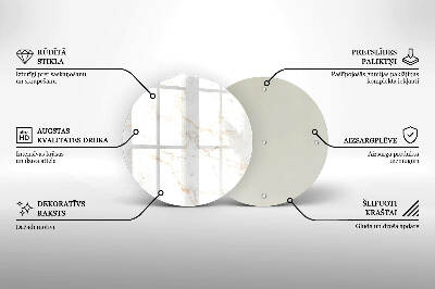 Base para velas de cemitério redondas Pedra de mármore elegante