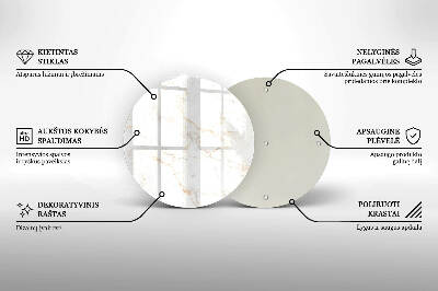 Base para velas de cemitério redondas Pedra de mármore elegante