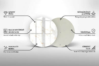 Base para velas de cemitério redondas Pedra de mármore elegante