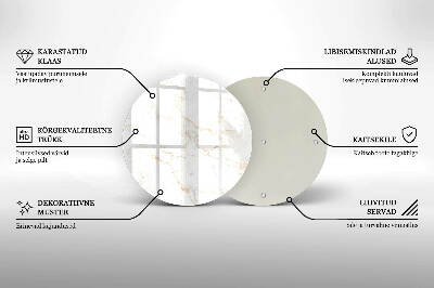 Base para velas de cemitério redondas Pedra de mármore elegante