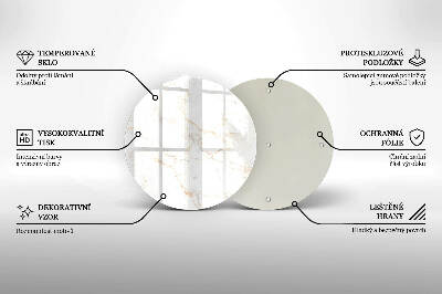 Base para velas de cemitério redondas Pedra de mármore elegante