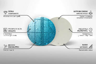 Base para velas de cemitério redondas Gotas de água