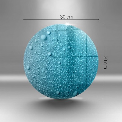 Base para velas de cemitério redondas Gotas de água