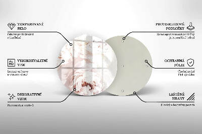 Base para velas de cemitério redondas Peônias pastéis