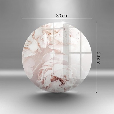 Base para velas de cemitério redondas Peônias pastéis