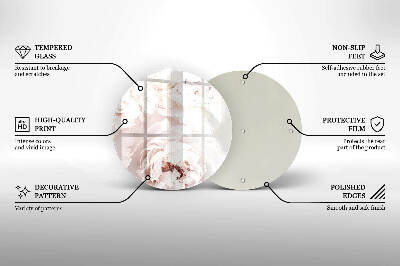 Base para velas de cemitério redondas Peônias pastéis