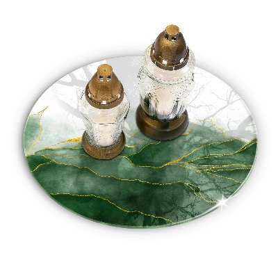 Base para velas de cemitério redondas Natureza abstrata