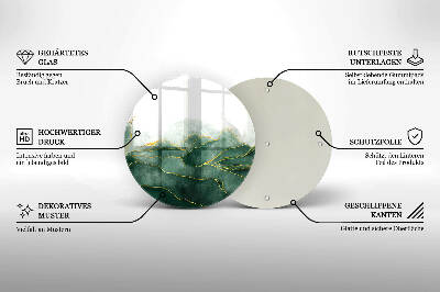 Base para velas de cemitério redondas Natureza abstrata