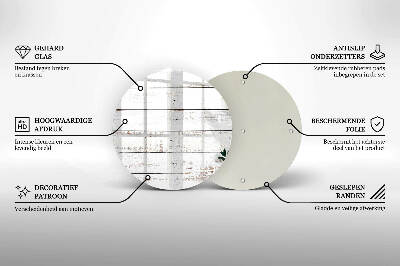 Base para velas de cemitério redondas Tábuas e folhas velhas