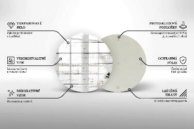 Base para velas de cemitério redondas Tábuas e folhas velhas
