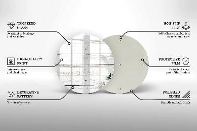 Base para velas de cemitério redondas Tábuas e folhas velhas