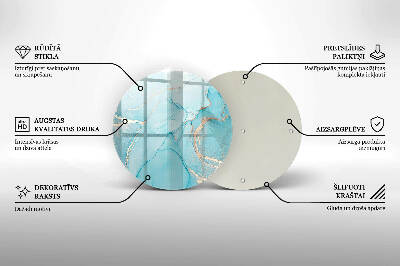 Base para velas de cemitério redondas Pedra abstrata