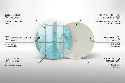 Base para velas de cemitério redondas Pedra abstrata