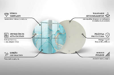 Base para velas de cemitério redondas Pedra abstrata