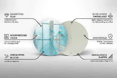 Base para velas de cemitério redondas Pedra abstrata