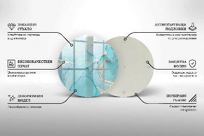 Base para velas de cemitério redondas Pedra abstrata