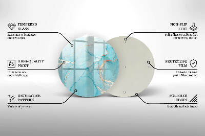 Base para velas de cemitério redondas Pedra abstrata