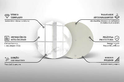 Base para velas de cemitério redondas Mármore moderno