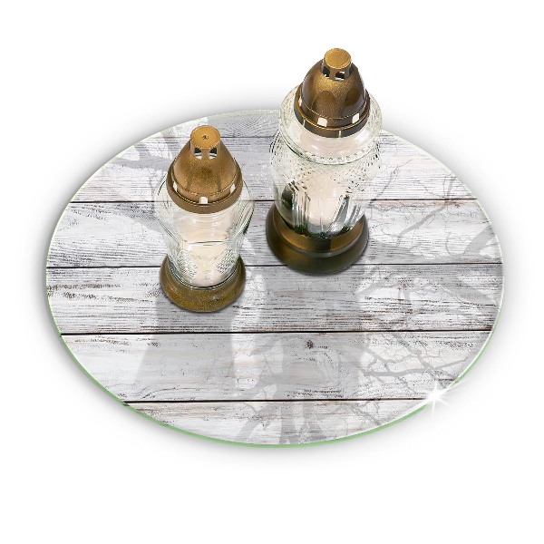 Base para velas de cemitério redondas Tábuas de madeira leve