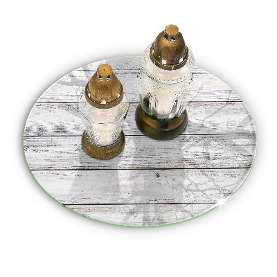 Base para velas de cemitério redondas Tábuas de madeira leve