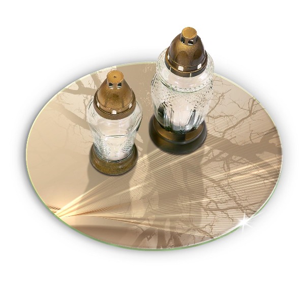 Base para velas de cemitério redondas Abstração moderna