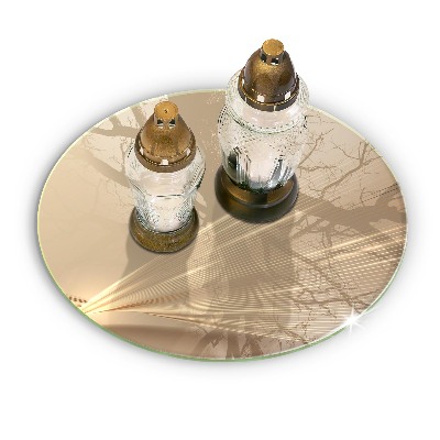 Base para velas de cemitério redondas Abstração moderna