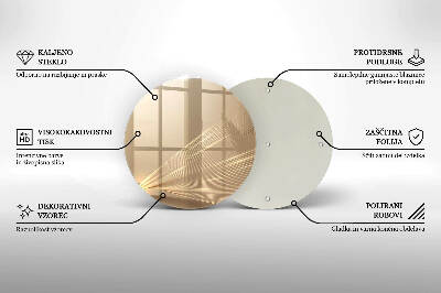 Base para velas de cemitério redondas Abstração moderna