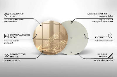 Base para velas de cemitério redondas Abstração moderna