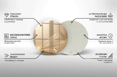 Base para velas de cemitério redondas Abstração moderna