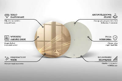 Base para velas de cemitério redondas Abstração moderna