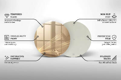 Base para velas de cemitério redondas Abstração moderna