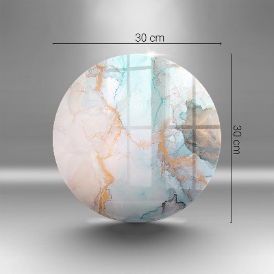 Base para velas de cemitério redondas Mármore abstrato