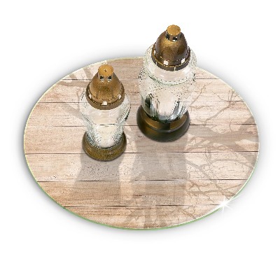 Base para velas de cemitério redondas Tábuas de madeira