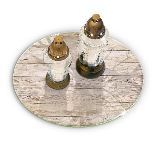 Base para velas de cemitério redondas Tábuas de madeira