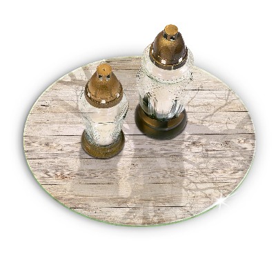 Base para velas de cemitério redondas Tábuas de madeira