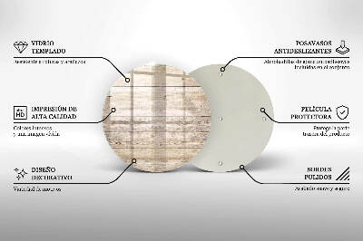Base para velas de cemitério redondas Tábuas de madeira