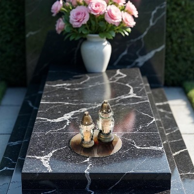 Base para velas de cemitério redondas Fundo de textura dourada