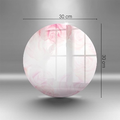 Base para velas de cemitério redondas Fundo de rosas delicadas