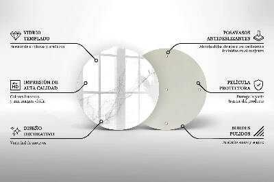 Base para velas de cemitério redondas Fundo de pedra de mármore
