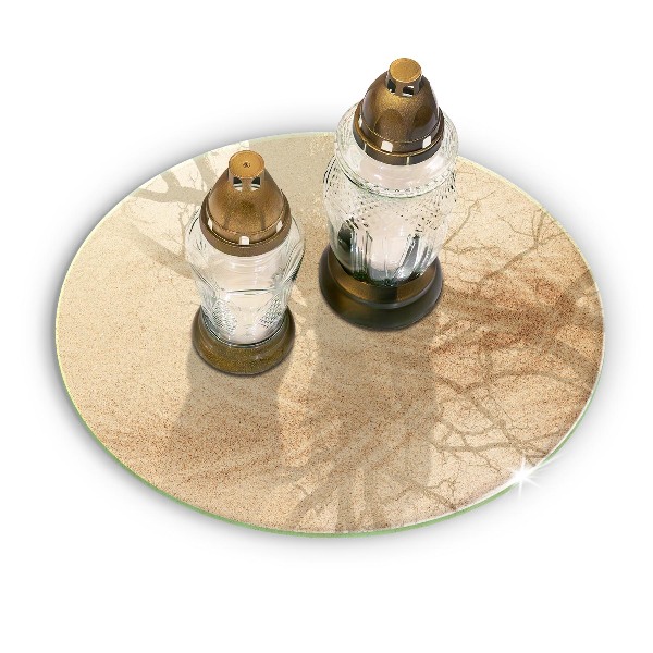 Base para velas de cemitério redondas Areia