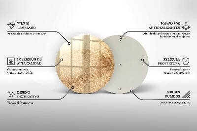 Base para velas de cemitério redondas Areia