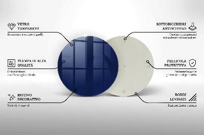 Base para velas de cemitério redondas Cor azul